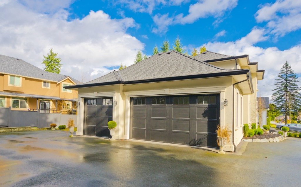 modern house with a garage