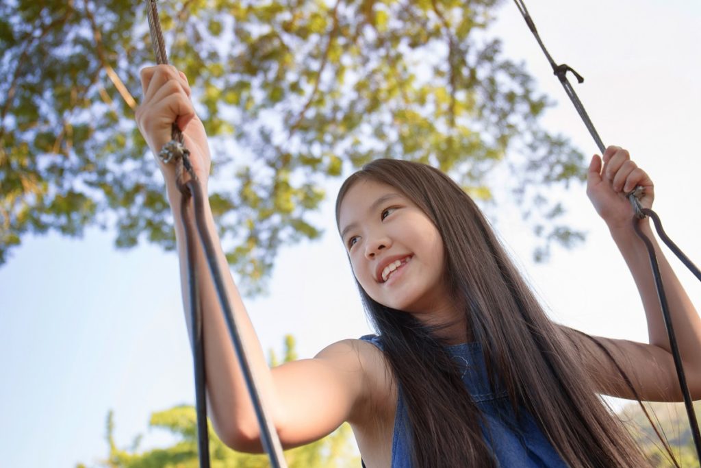 girl in the swing
