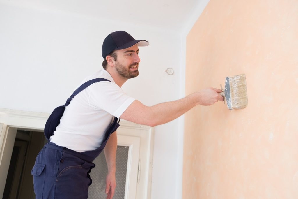 man painting