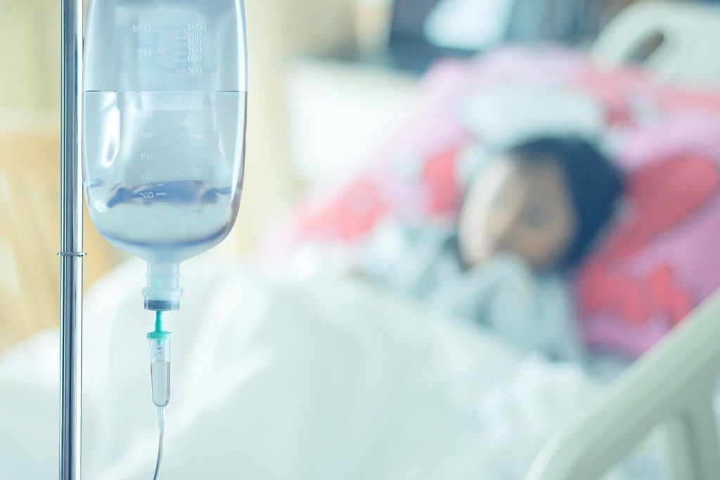 child in hospital