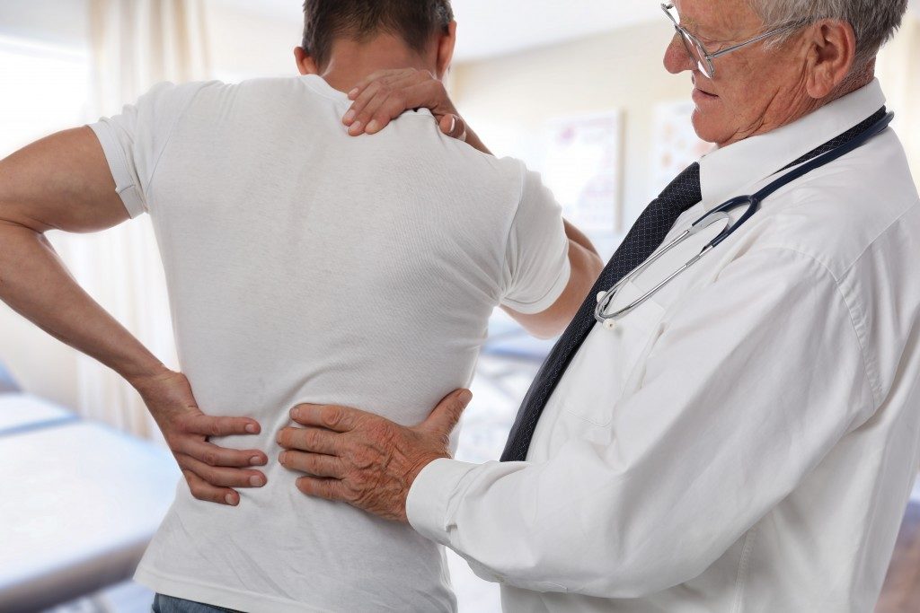 suffering from a back pain