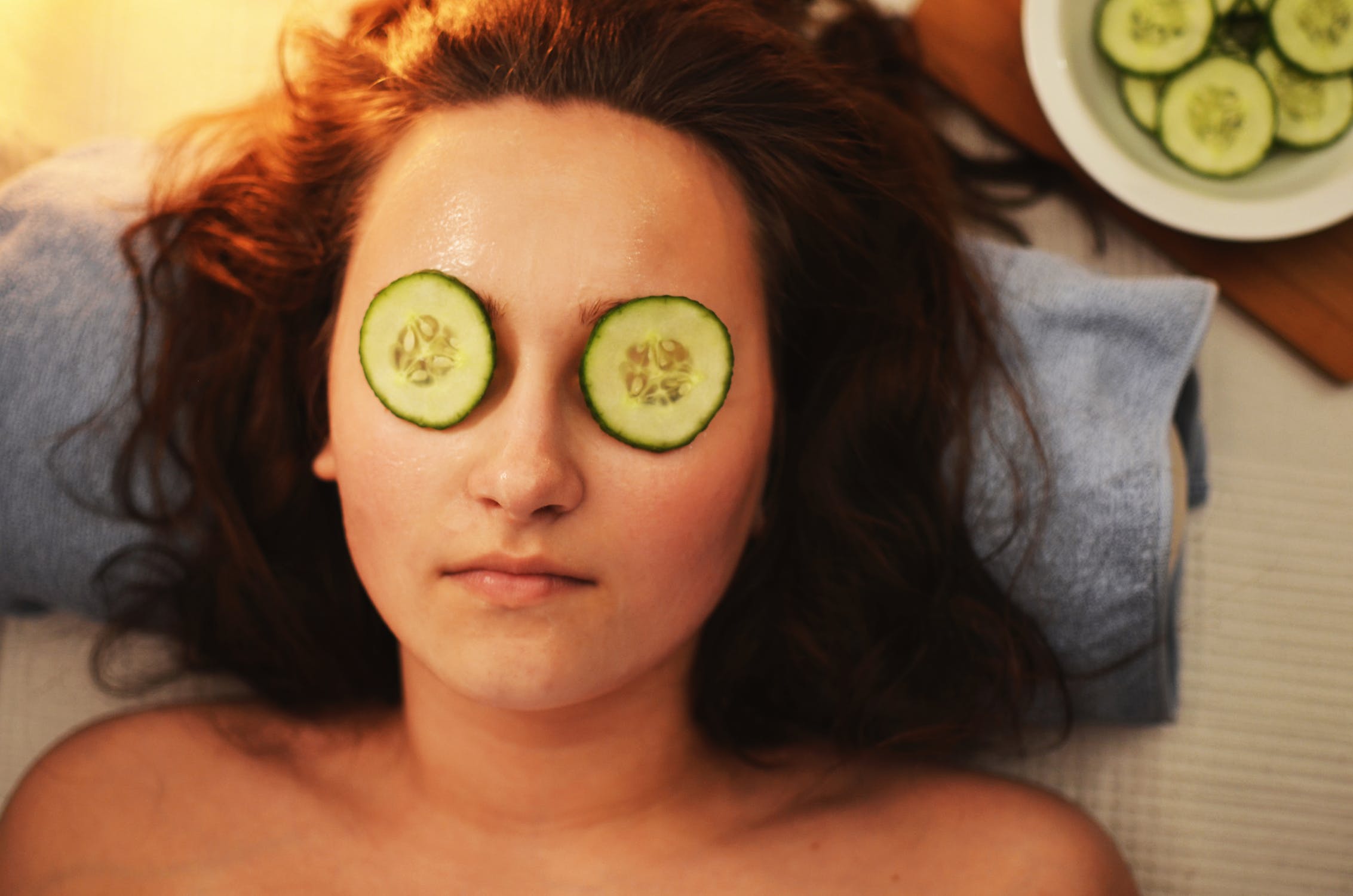 girl getting a facial