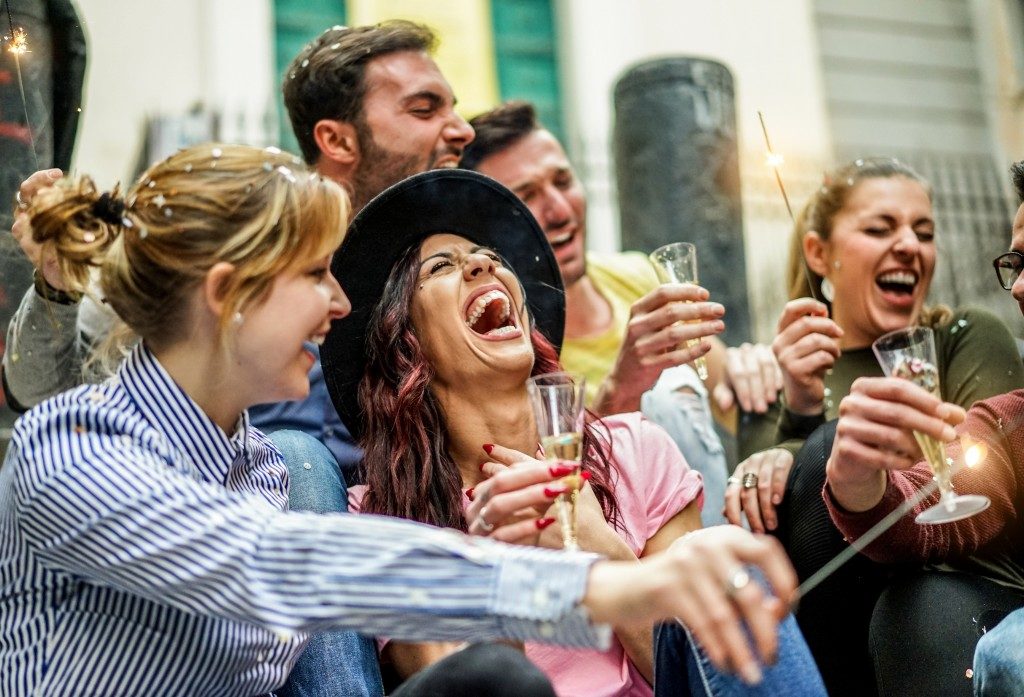 People having fun at a party