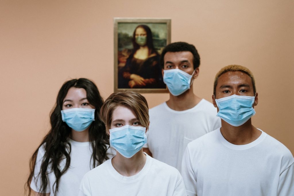 people wearing masks